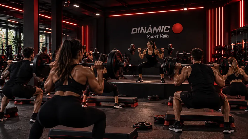 Proposta visual d’una classe de Body Pump a la sala d’activitats
